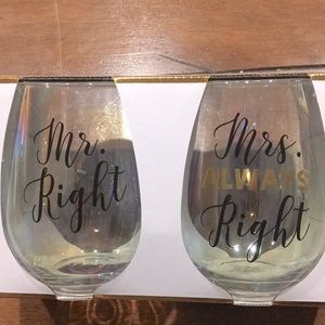 Mr Right and Mrs Always Right Wine Glass Set